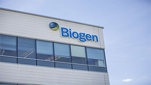 Biogen building with logo.