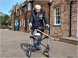 World War II veteran Captain Tom Moore