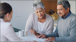 Couple meeting with an advisor