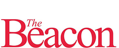 The Beacon logo in red letters