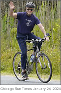 President Biden on a bicycle
