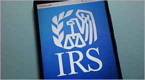 IRS Logo on Cellphone