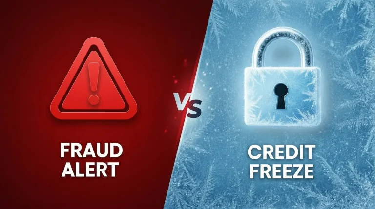 Fraud Alerts vs Credit Freeze Illustration